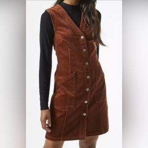 GAP Brown Corduroy Button-Down Dress